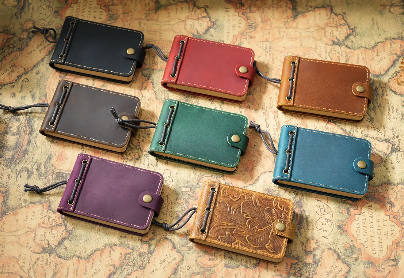 Pure Handmade Genuine Leather Small Size Mini Notebooks Cover Retro Cowhide Diary Journals Vintage Memo Notepad Paper Material