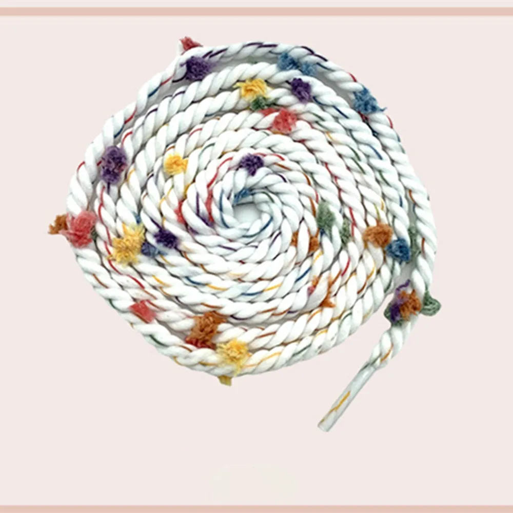 New 110 cm Small Colored Ball Woven Shoelaces Sneaker Sport Casual Leather Shoes Canvas DIY Sports Sandals Slippers Shoes Laces