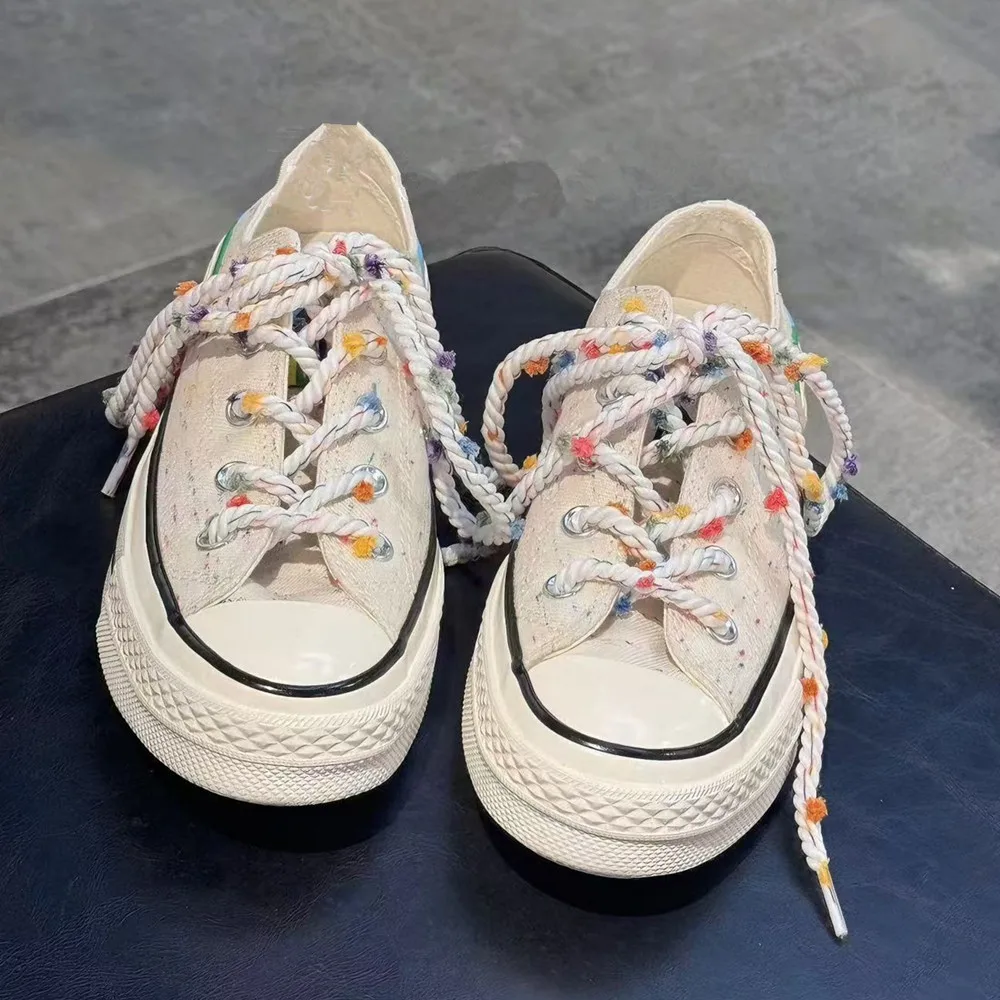 New 110 cm Small Colored Ball Woven Shoelaces Sneaker Sport Casual Leather Shoes Canvas DIY Sports Sandals Slippers Shoes Laces