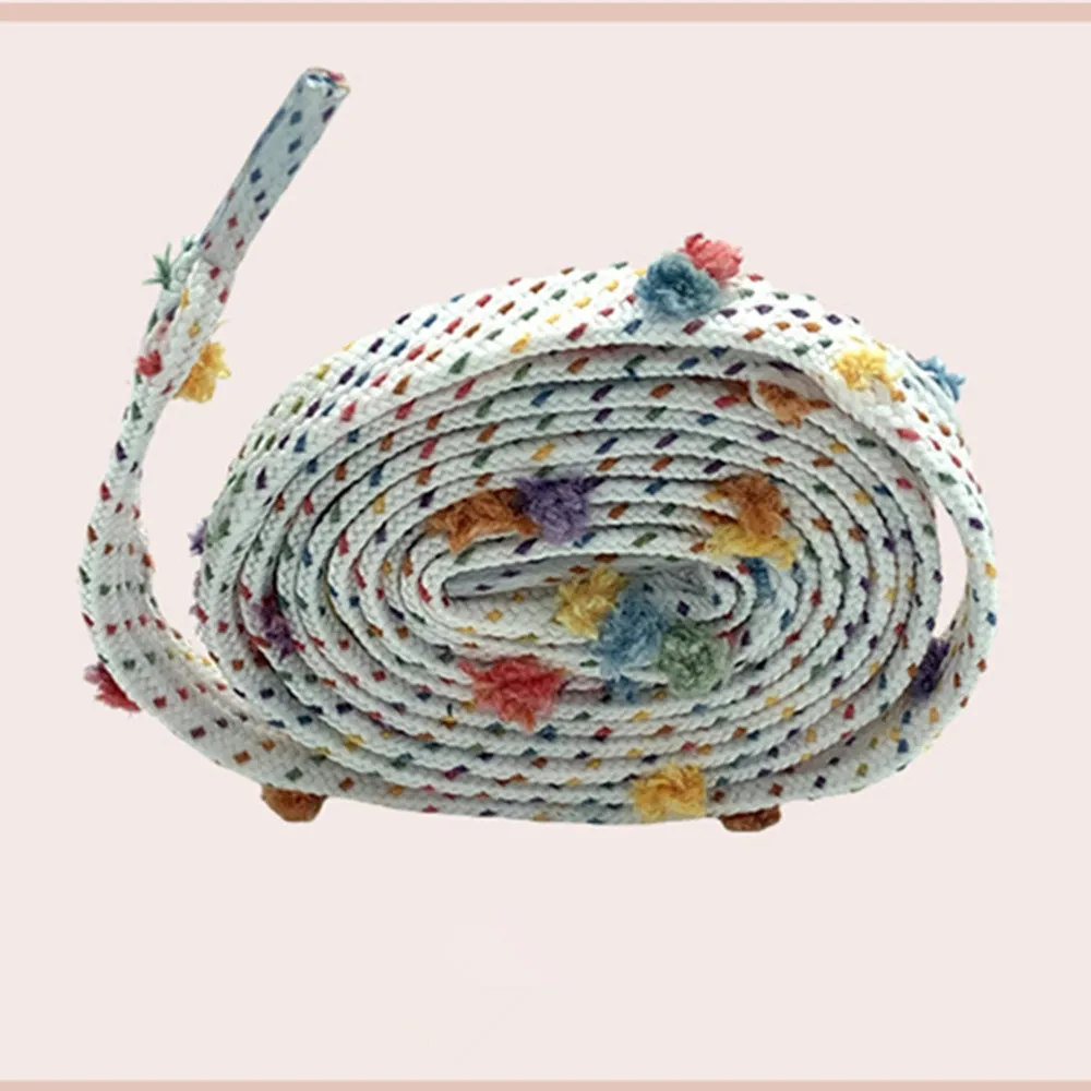 New 110 cm Small Colored Ball Woven Shoelaces Sneaker Sport Casual Leather Shoes Canvas DIY Sports Sandals Slippers Shoes Laces