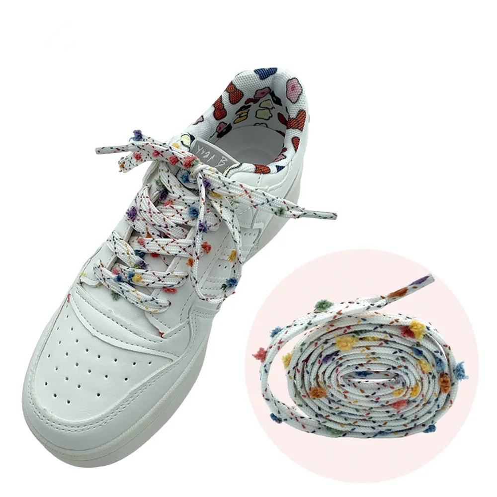 New 110 cm Small Colored Ball Woven Shoelaces Sneaker Sport Casual Leather Shoes Canvas DIY Sports Sandals Slippers Shoes Laces