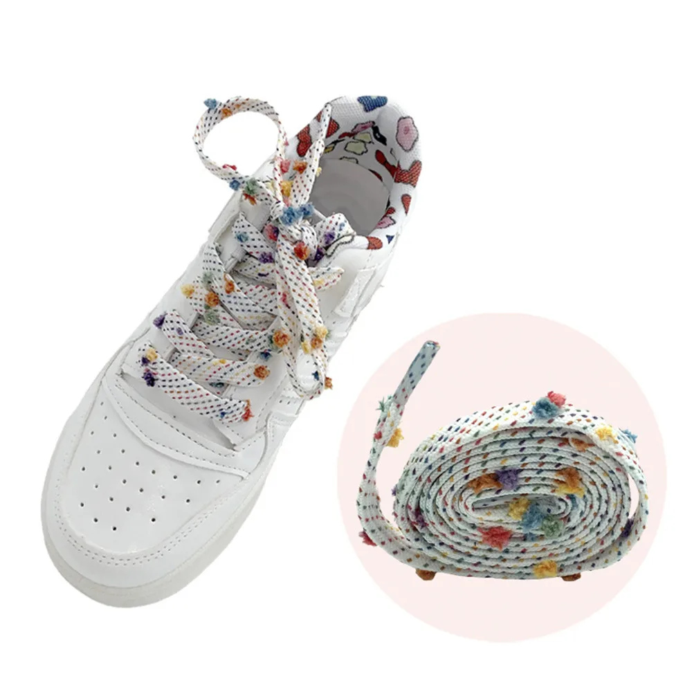 New 110 cm Small Colored Ball Woven Shoelaces Sneaker Sport Casual Leather Shoes Canvas DIY Sports Sandals Slippers Shoes Laces