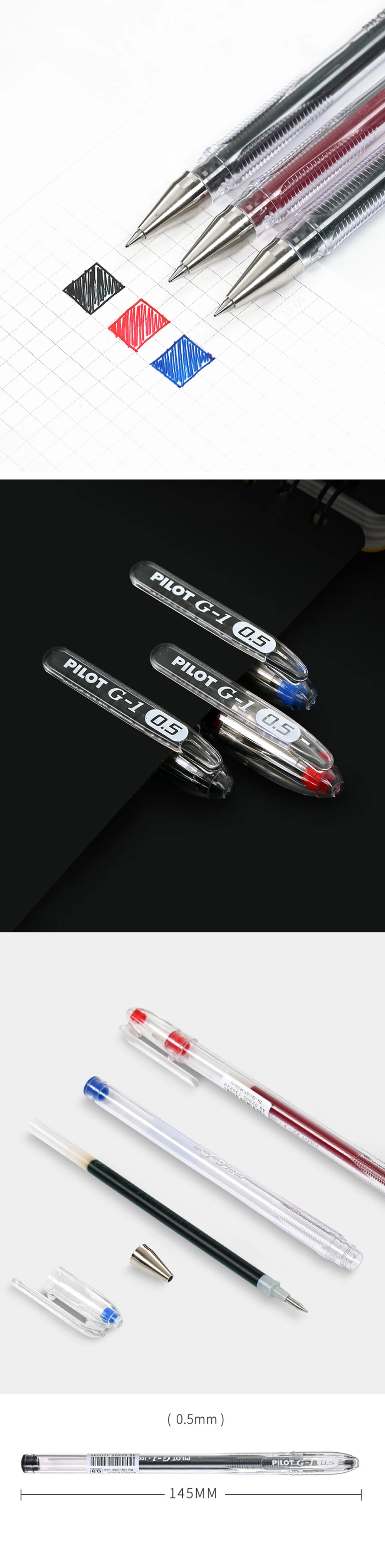 6 Pcs Japan PILOT Gel Pens BL-G1 Test Special Gel Ink Pen Business Writing Signature Pen 0.5mm School Supplies Stationery