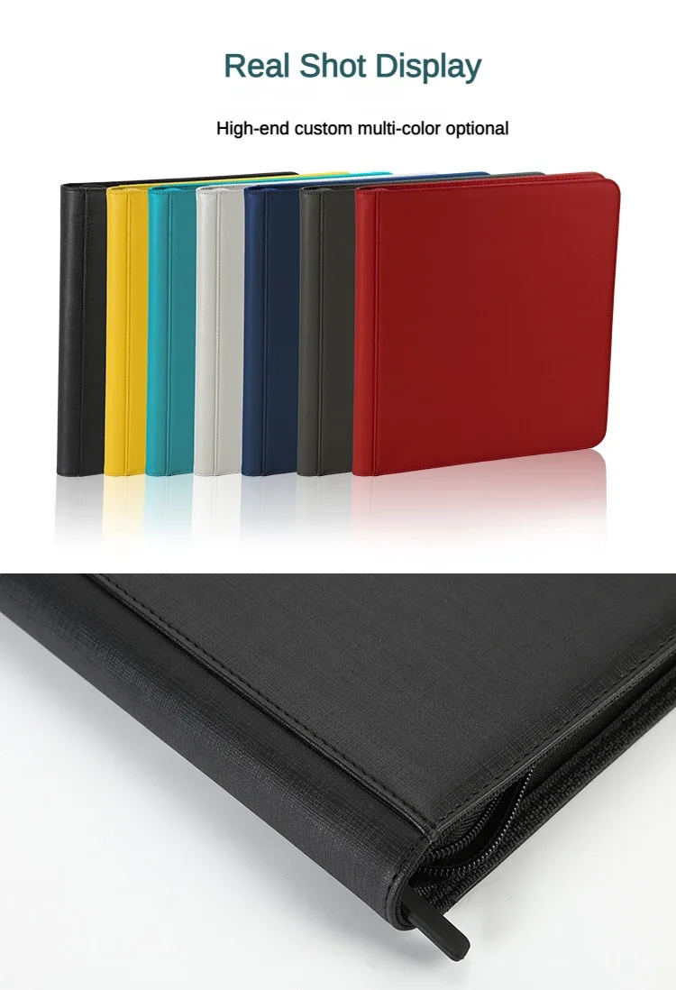 12Pockets PU Football Baseball Card Binder Trading Card Holder with Sleeves Cards Collectors Album Hold 480 Cards