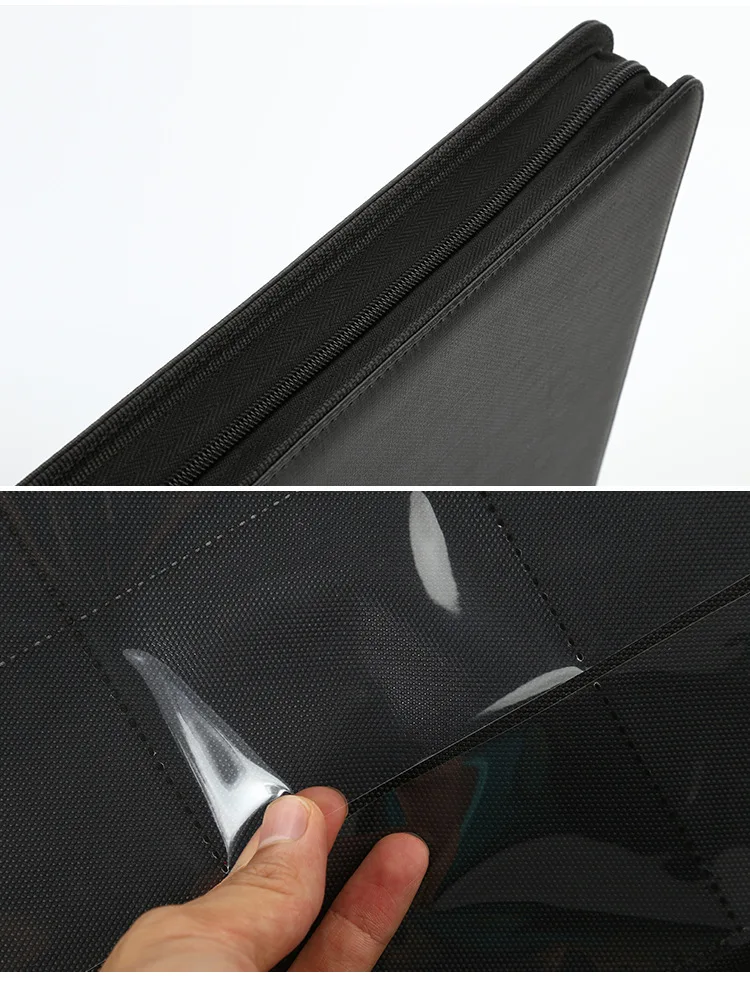 12Pockets PU Football Baseball Card Binder Trading Card Holder with Sleeves Cards Collectors Album Hold 480 Cards