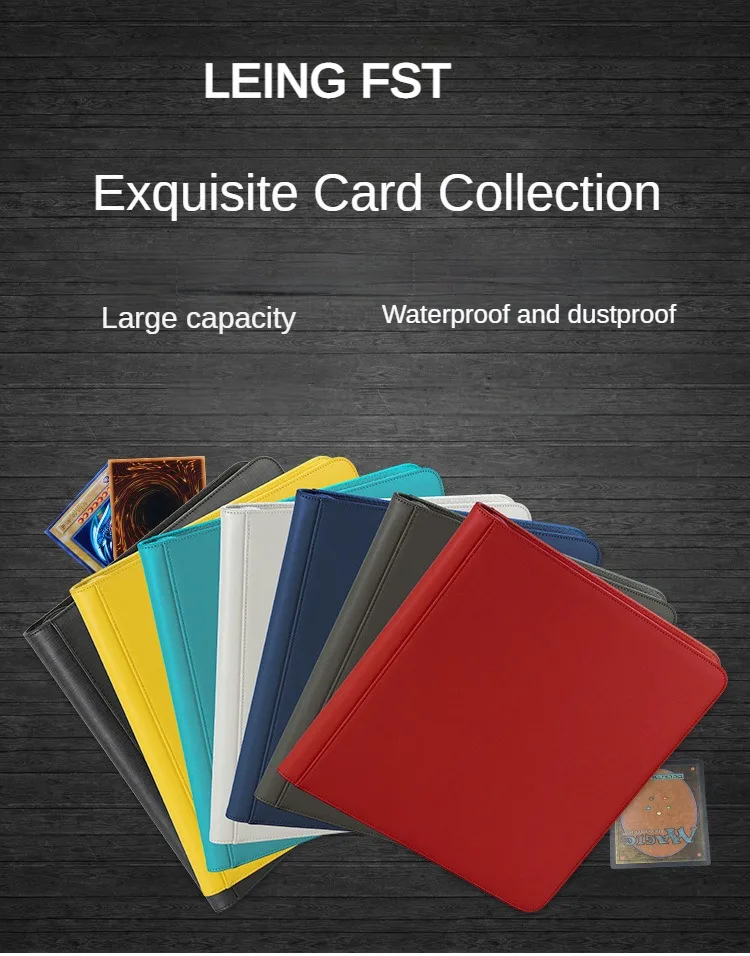 12Pockets PU Football Baseball Card Binder Trading Card Holder with Sleeves Cards Collectors Album Hold 480 Cards