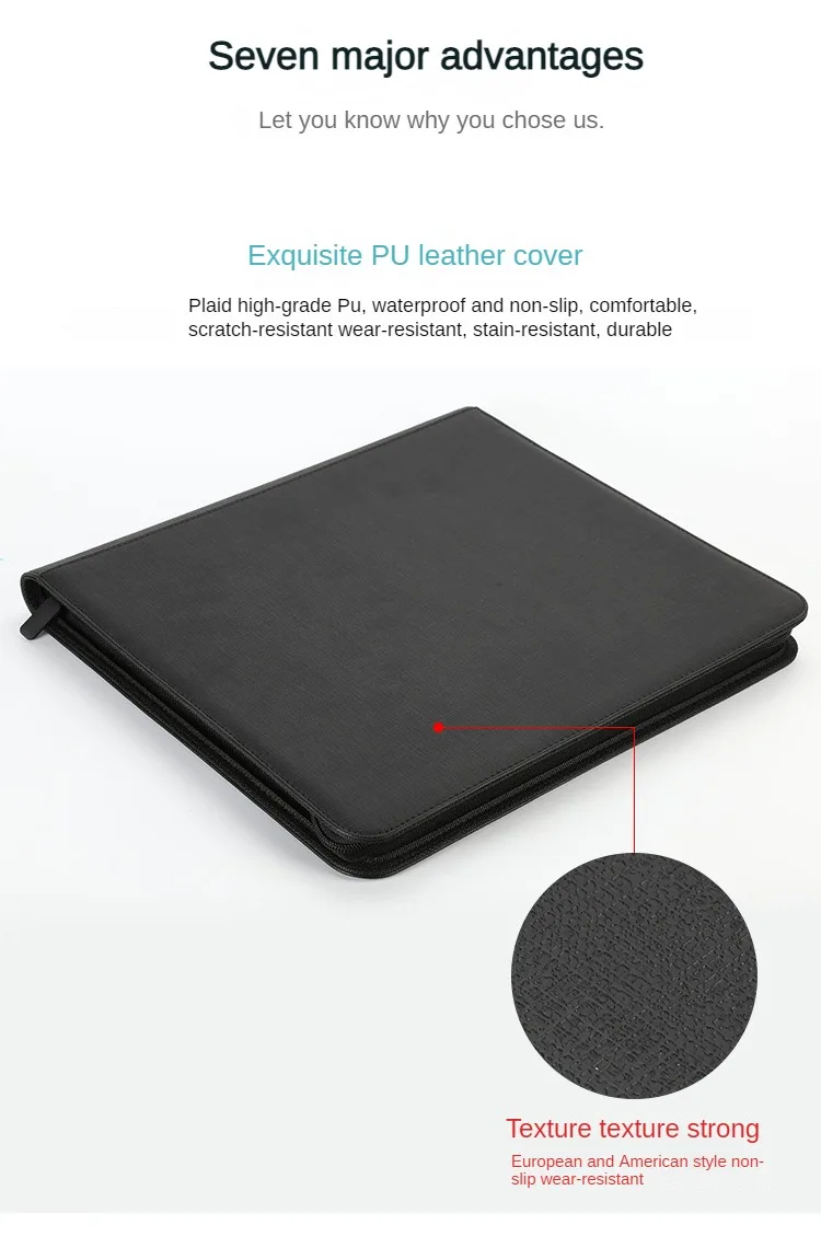 12Pockets PU Football Baseball Card Binder Trading Card Holder with Sleeves Cards Collectors Album Hold 480 Cards
