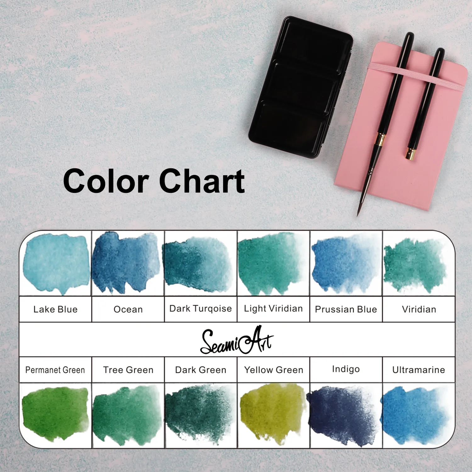 SeamiArt Watercolor Paint Solid Transparent Acuarelas Travel Hand Account Water Color Painting Illustration Art Supplies