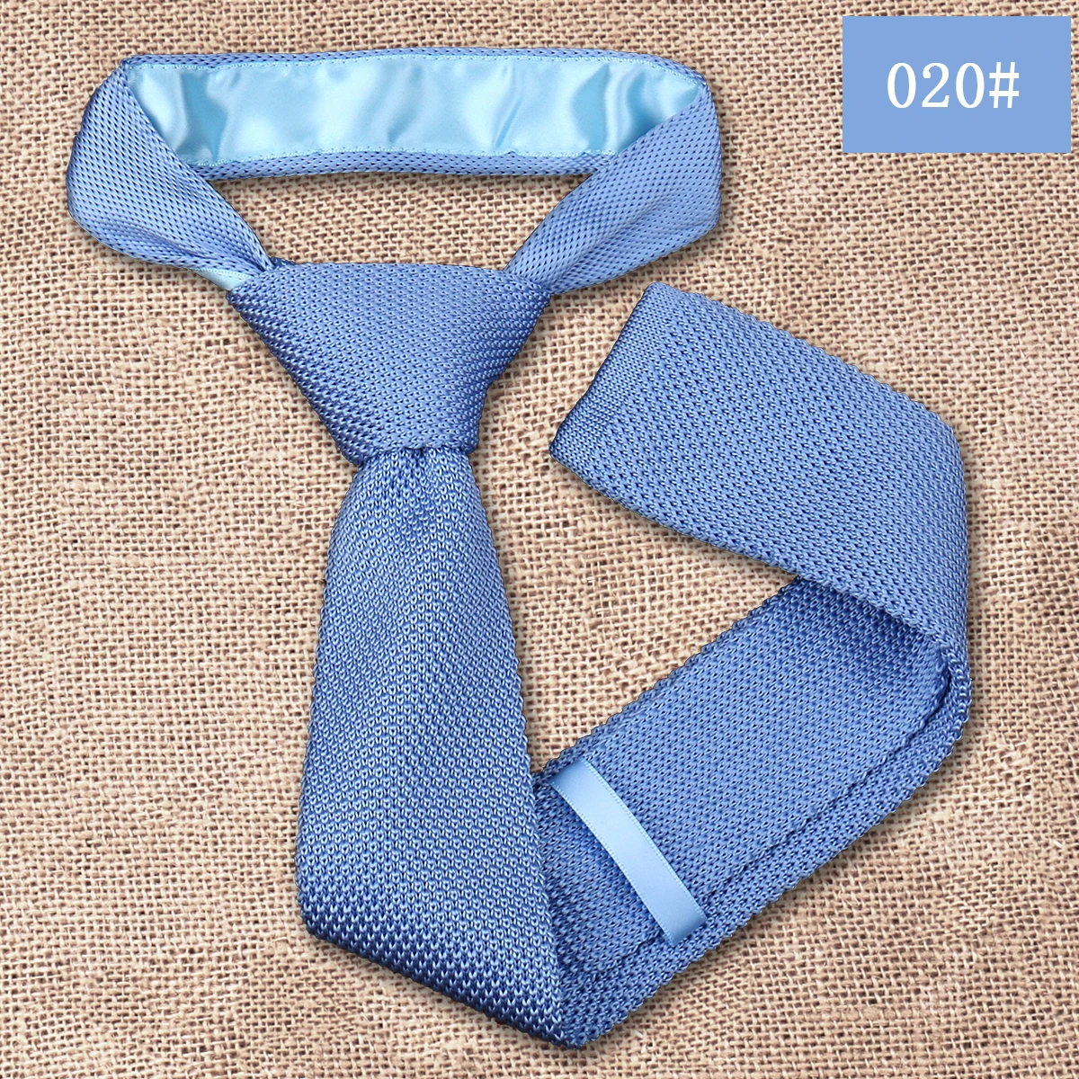 Fashion Men's Solid Colourful Knitted Ties Normal Classic Narrow Slim Neck Tie Woven Plain Cravate Narrow Neckties Gravatas