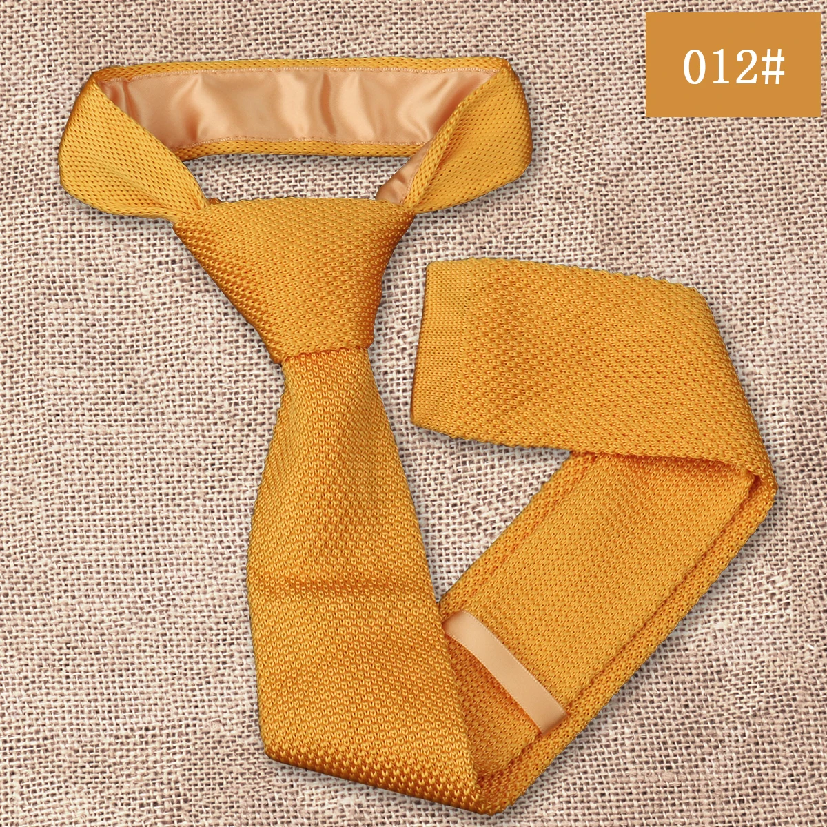 Fashion Men's Solid Colourful Knitted Ties Normal Classic Narrow Slim Neck Tie Woven Plain Cravate Narrow Neckties Gravatas