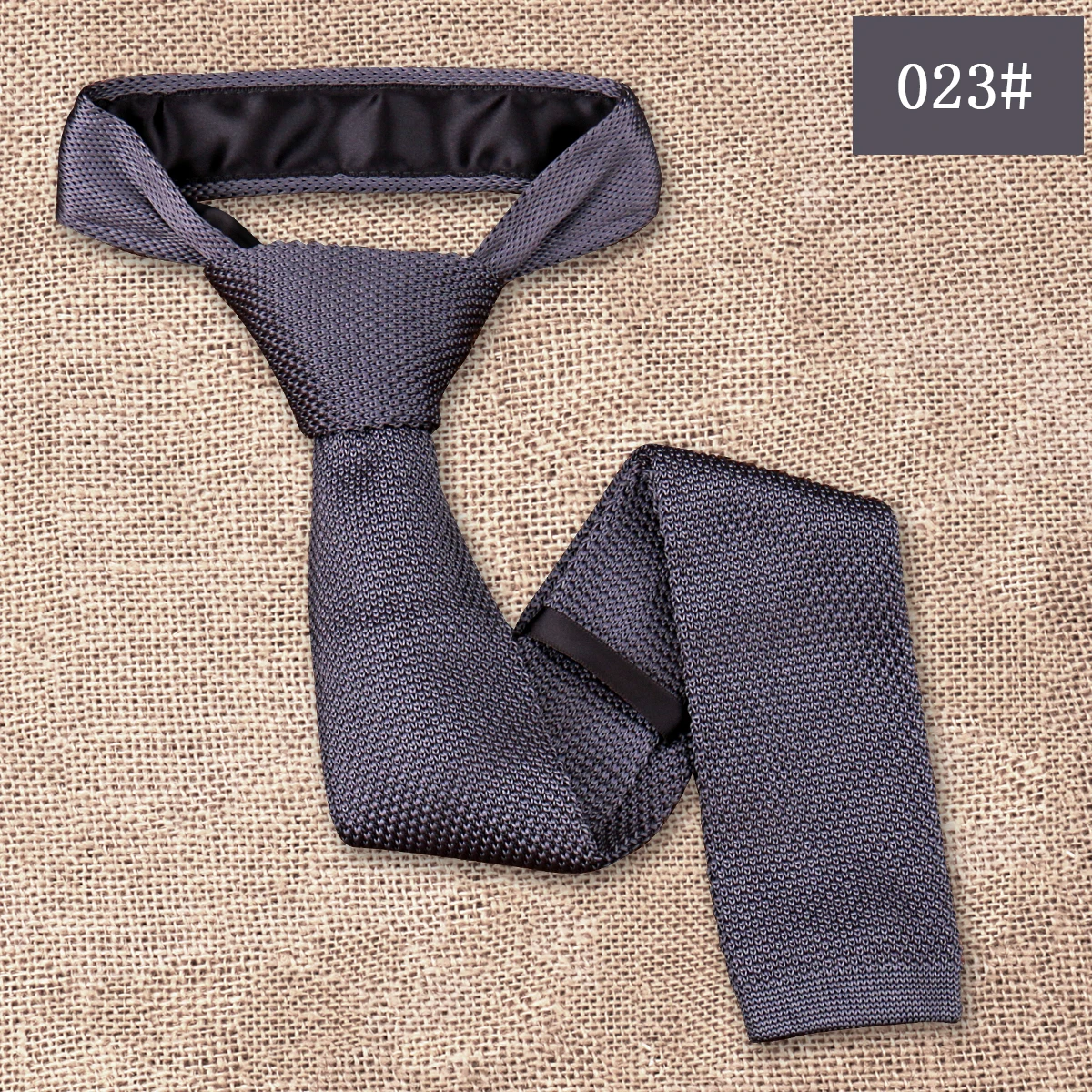 Fashion Men's Solid Colourful Knitted Ties Normal Classic Narrow Slim Neck Tie Woven Plain Cravate Narrow Neckties Gravatas