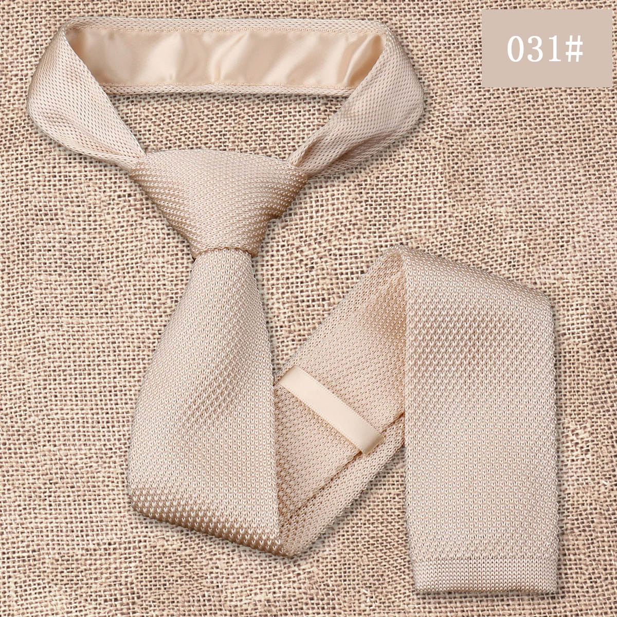 Fashion Men's Solid Colourful Knitted Ties Normal Classic Narrow Slim Neck Tie Woven Plain Cravate Narrow Neckties Gravatas