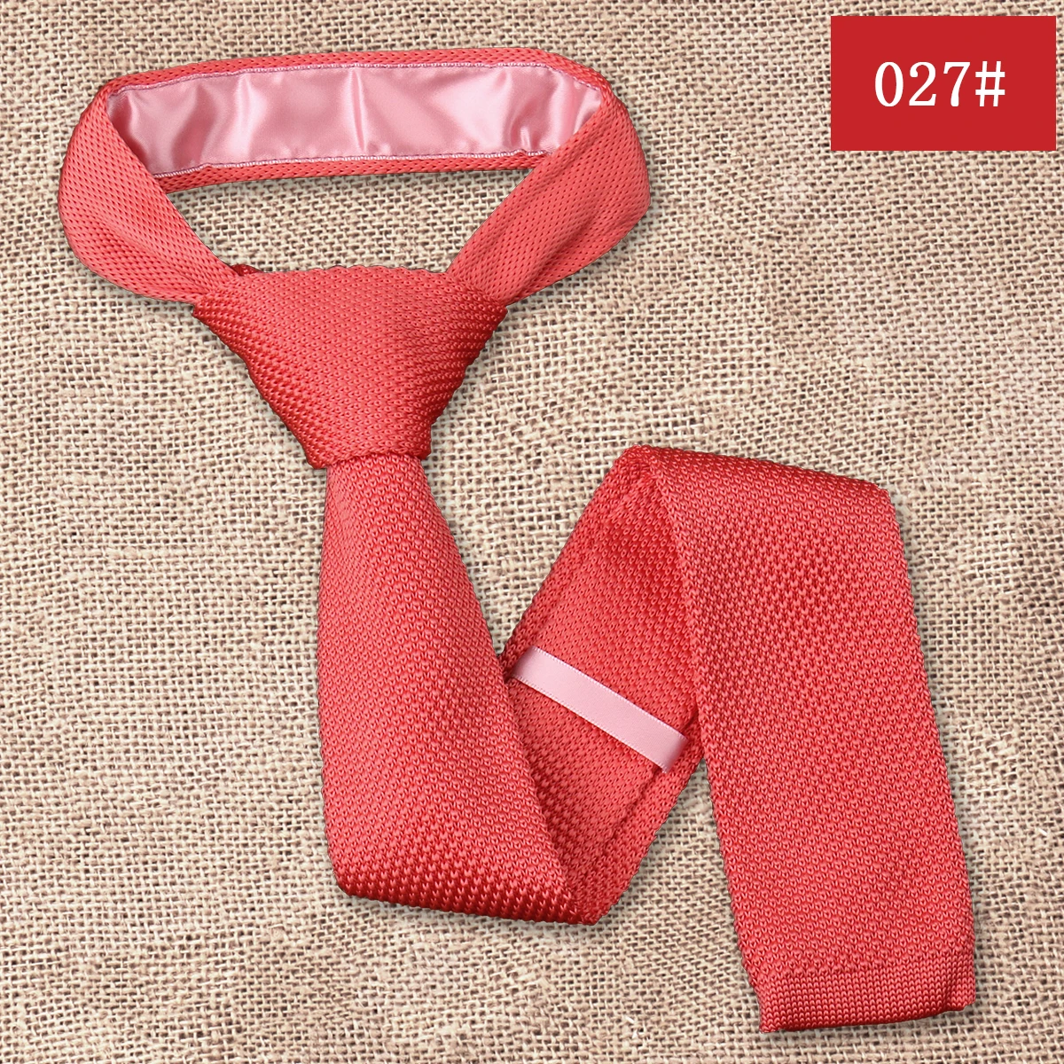 Fashion Men's Solid Colourful Knitted Ties Normal Classic Narrow Slim Neck Tie Woven Plain Cravate Narrow Neckties Gravatas