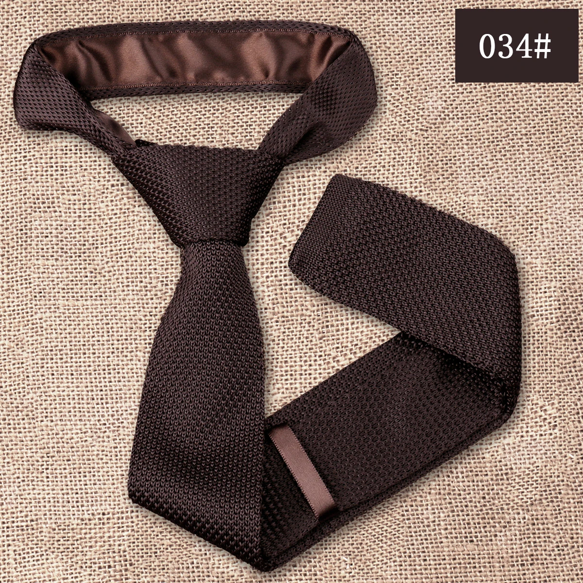 Fashion Men's Solid Colourful Knitted Ties Normal Classic Narrow Slim Neck Tie Woven Plain Cravate Narrow Neckties Gravatas