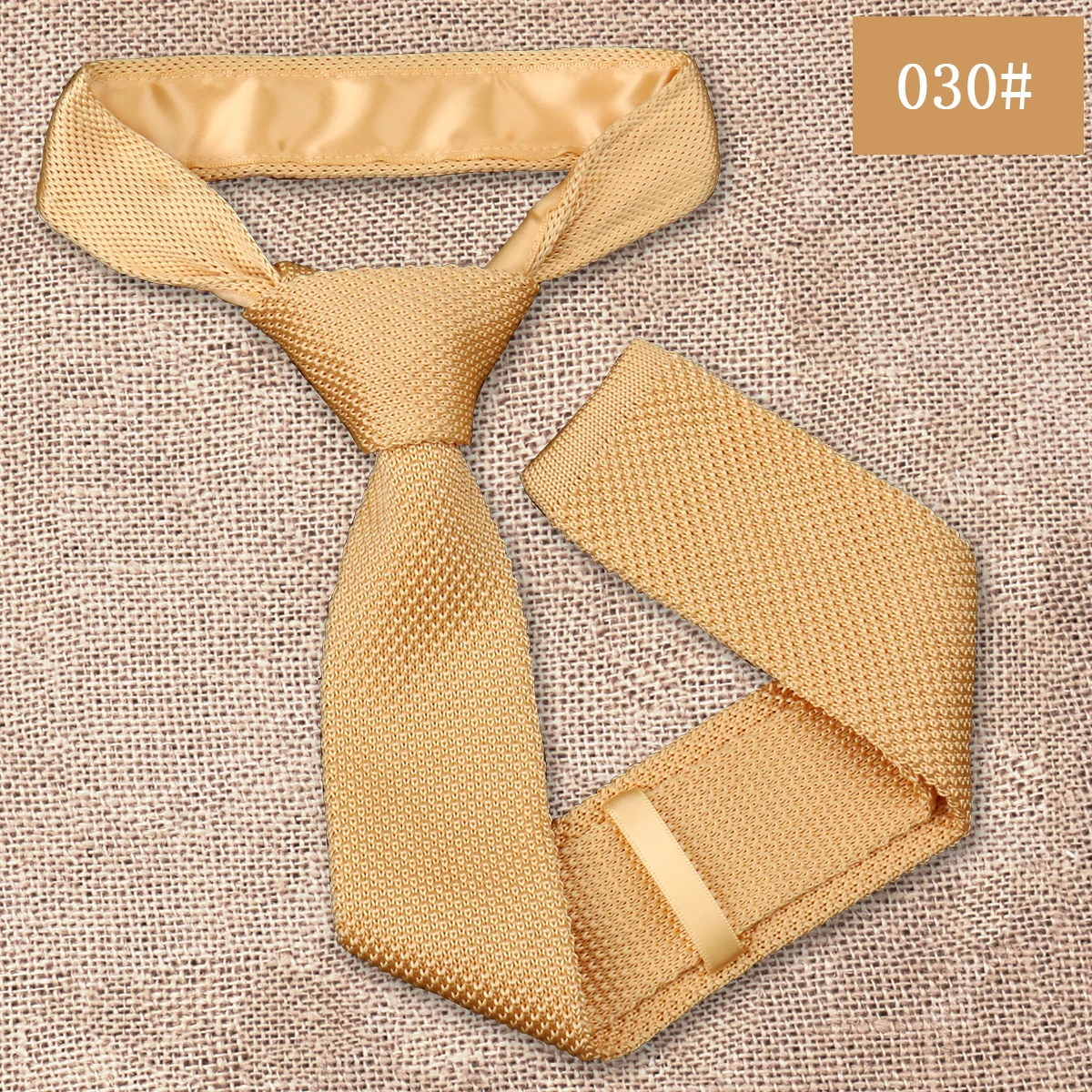 Fashion Men's Solid Colourful Knitted Ties Normal Classic Narrow Slim Neck Tie Woven Plain Cravate Narrow Neckties Gravatas