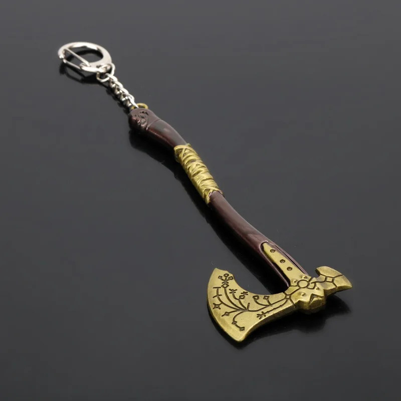 God of War Keychain 11cm Leviathan Axe Ice Kratos Metal Pendant Key Ring Chaveiro Key Chain Llaveros Game Jewelry Accessories