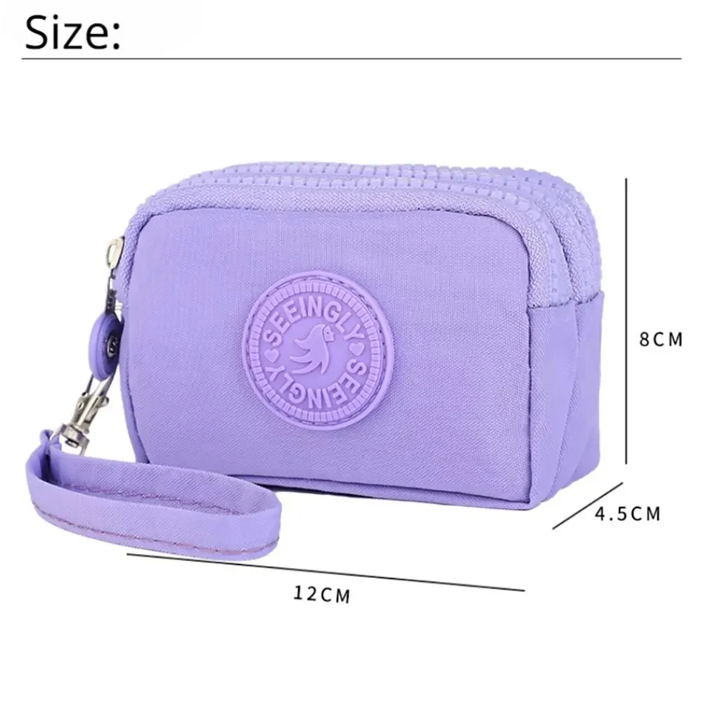 Women Three Layer Wallets Nylon Coin Purse New Korean Large Capacity Portable Oxford Cloth Coin Wallet Waterproof Portable Bag