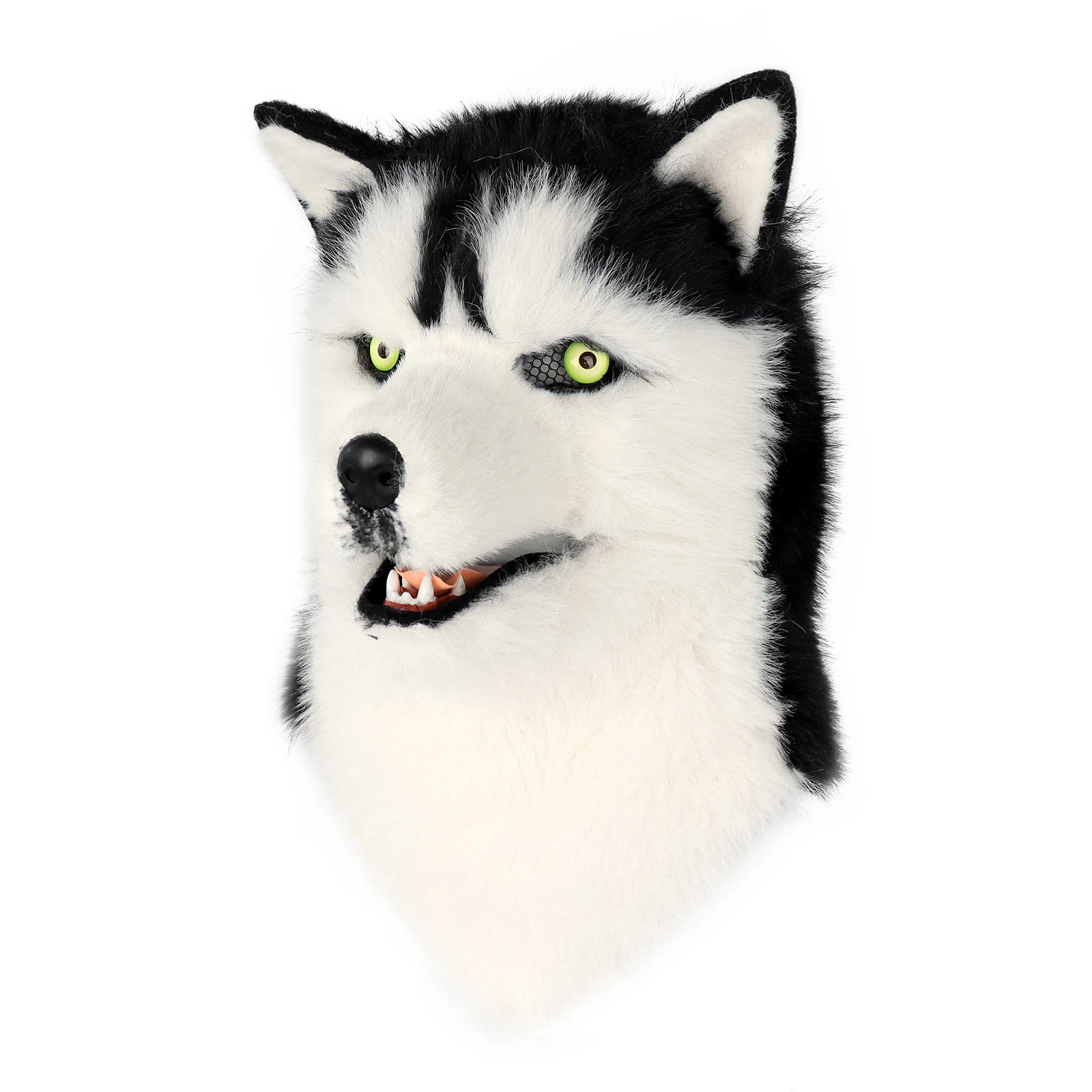Furry Dog Mask Animal Full Head Wolf Realistic Masks for Halloween Carnival Fancy Dress Party Cosplay Costume Women Men