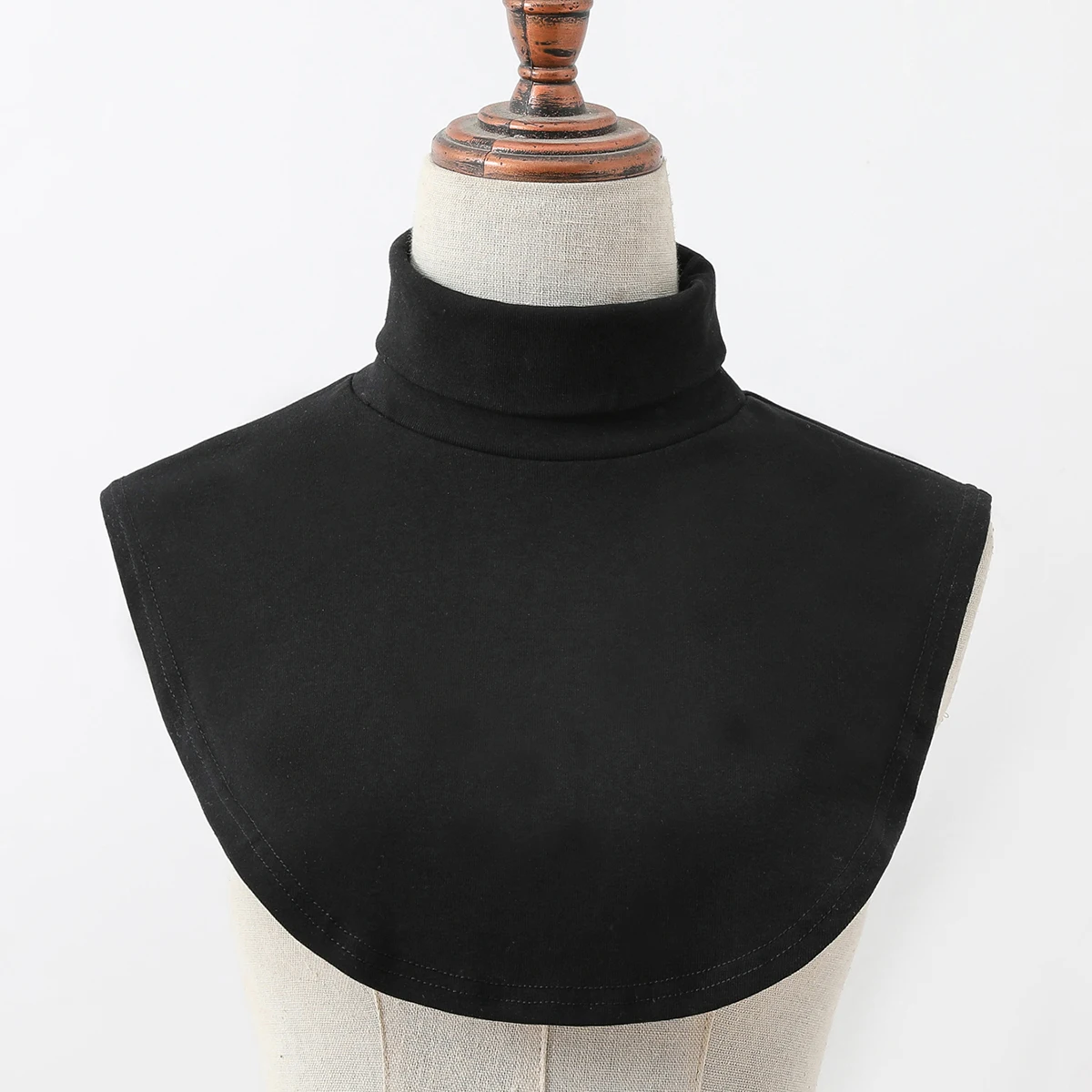 Knitted High Neck Fake Collar Women's Fashionable and Versatile Warm Neck Protection Scarf Elastic Jersey Turtleneck