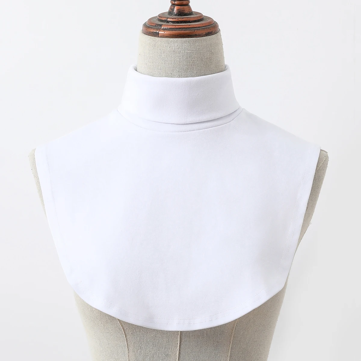 Knitted High Neck Fake Collar Women's Fashionable and Versatile Warm Neck Protection Scarf Elastic Jersey Turtleneck
