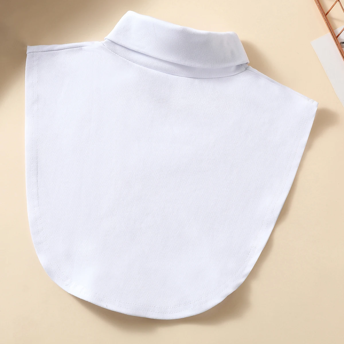 Knitted High Neck Fake Collar Women's Fashionable and Versatile Warm Neck Protection Scarf Elastic Jersey Turtleneck