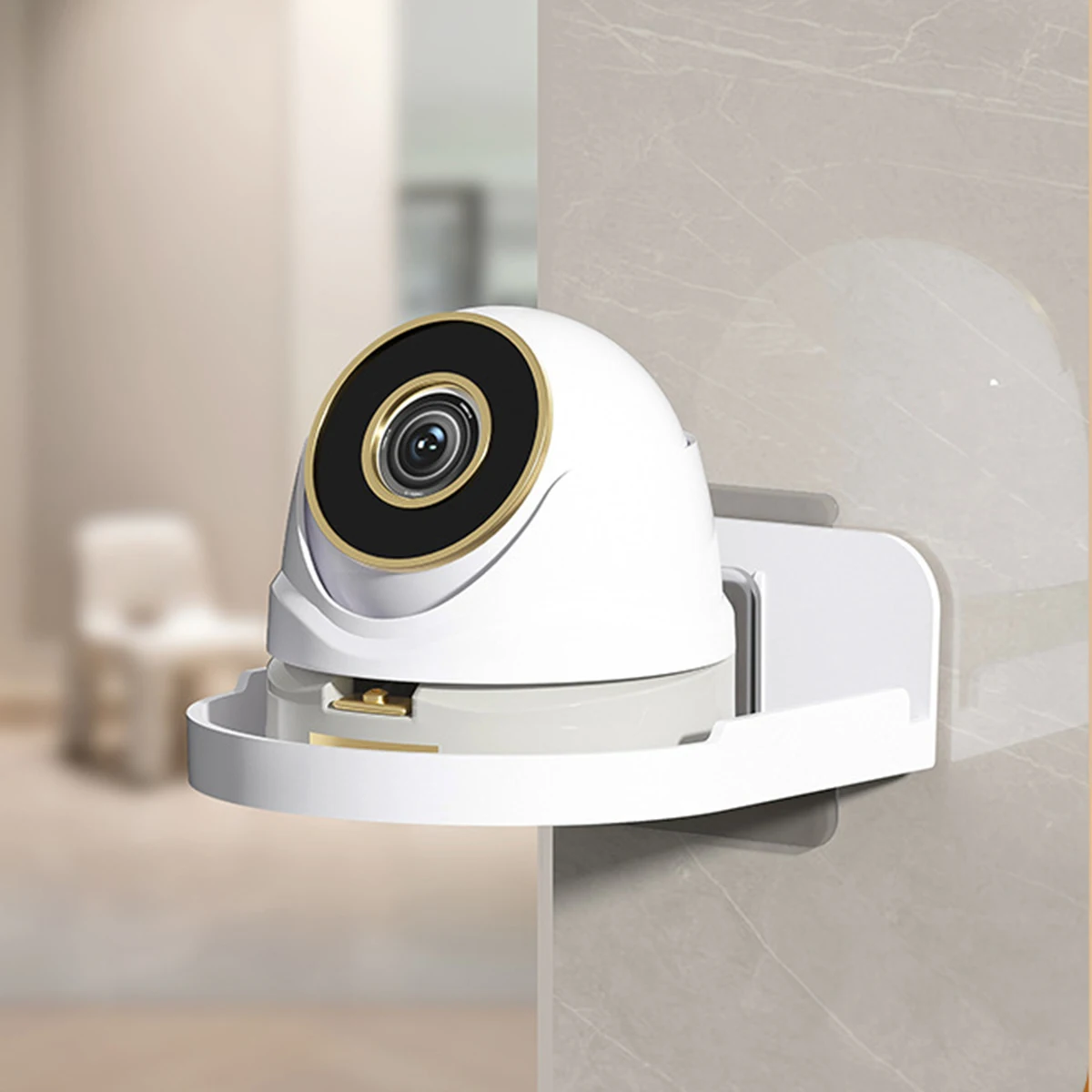 Universal Non-Drilling Wall Mount for CCTV Camera - Durable and Space-Saving Storage Holder