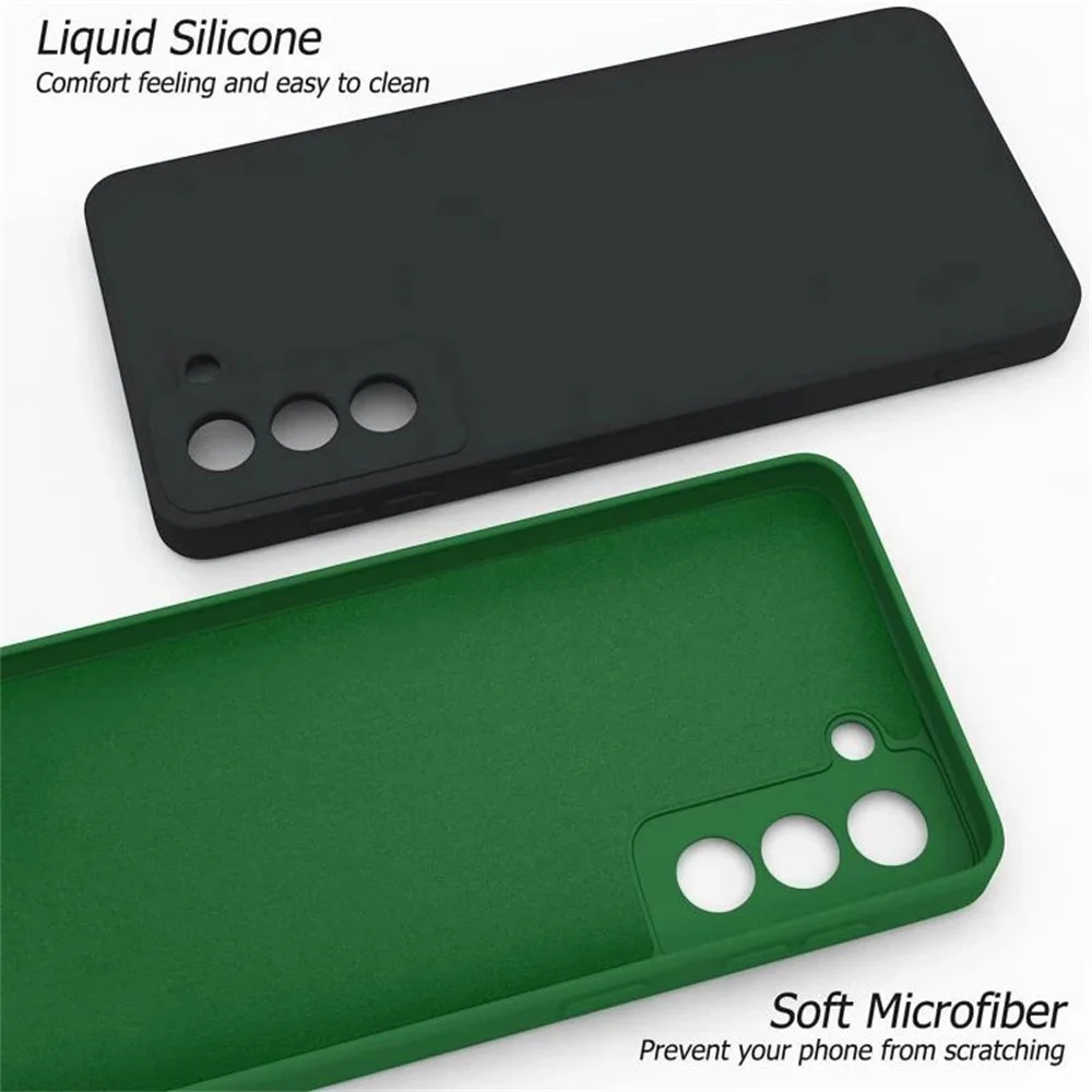 luxury Liquid Silicone Case for Samsung S25 S24 Galaxy S20 S21 S22 S23 FE Plus Note10 20 A52 A31 A41 A71 A51 A72 A70 A50 Coque