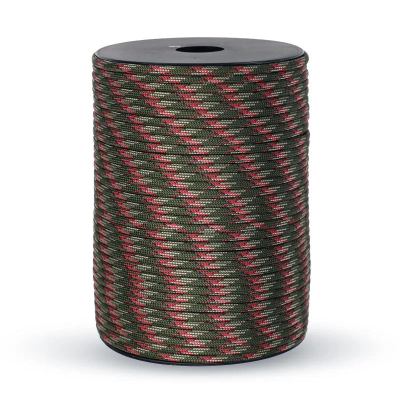 100M/50M 550 Military Standard 9-Core Paracord Rope 4mm Outdoor Parachute Cord Survival Umbrella Tent Lanyard Strap