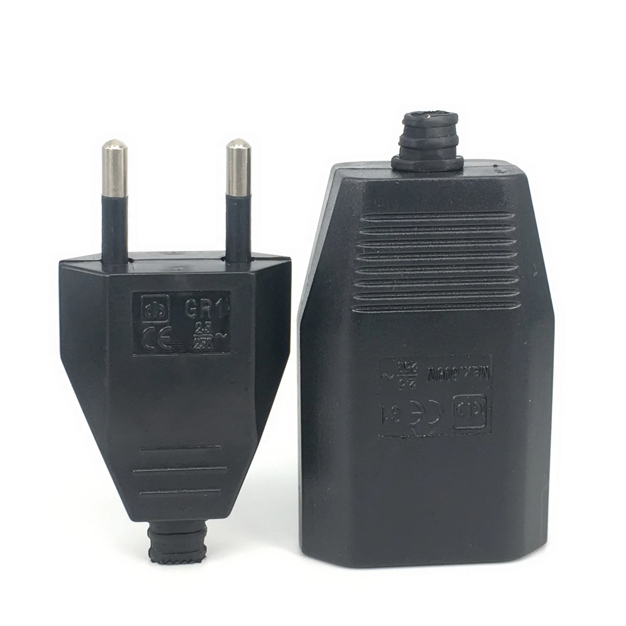 1PCS Rewirable European Power Cord CE Male Plug Female Socket Electrical Plug Industrial Vintage Style Rewire Plug 250V 2.5AA
