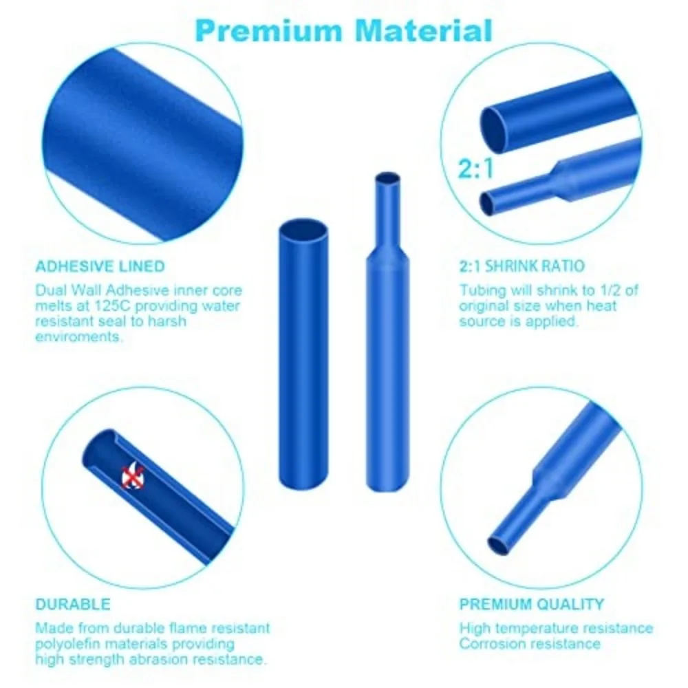 1060/530/127PCS Heat Shrink Tubing Kit 2:1 Shrinkable Wire Shrinking Wrap Wire Connect Cover Cable Repair Protection