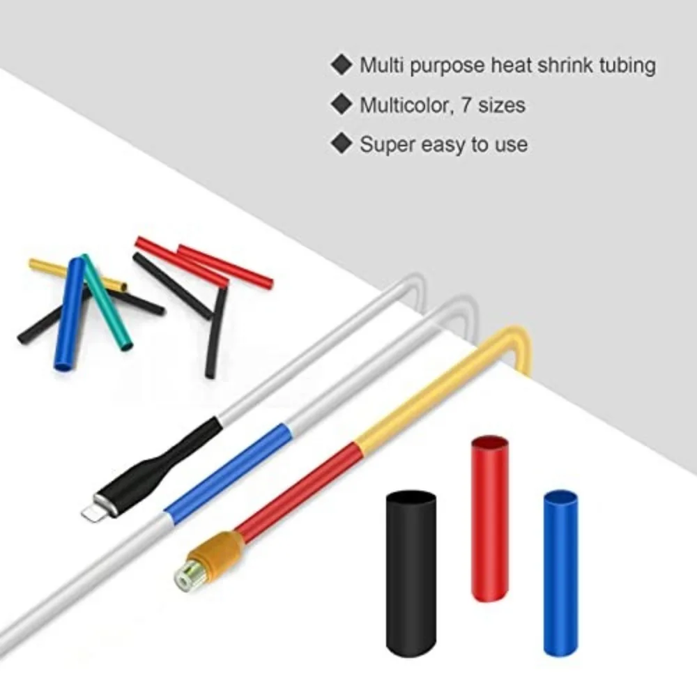 1060/530/127PCS Heat Shrink Tubing Kit 2:1 Shrinkable Wire Shrinking Wrap Wire Connect Cover Cable Repair Protection