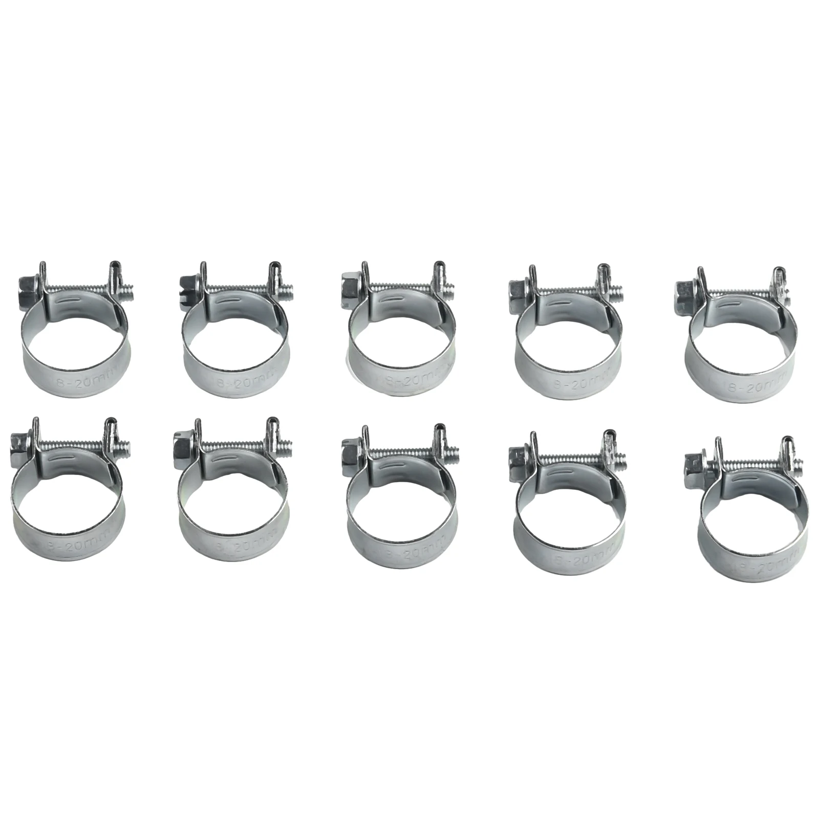 10PCS Hose Clips Fuel Line Jubilee Clamp Diesel Petrol Pipe Coolant Radiator Tube Clamp Carbon Steel Fastener Household Tools