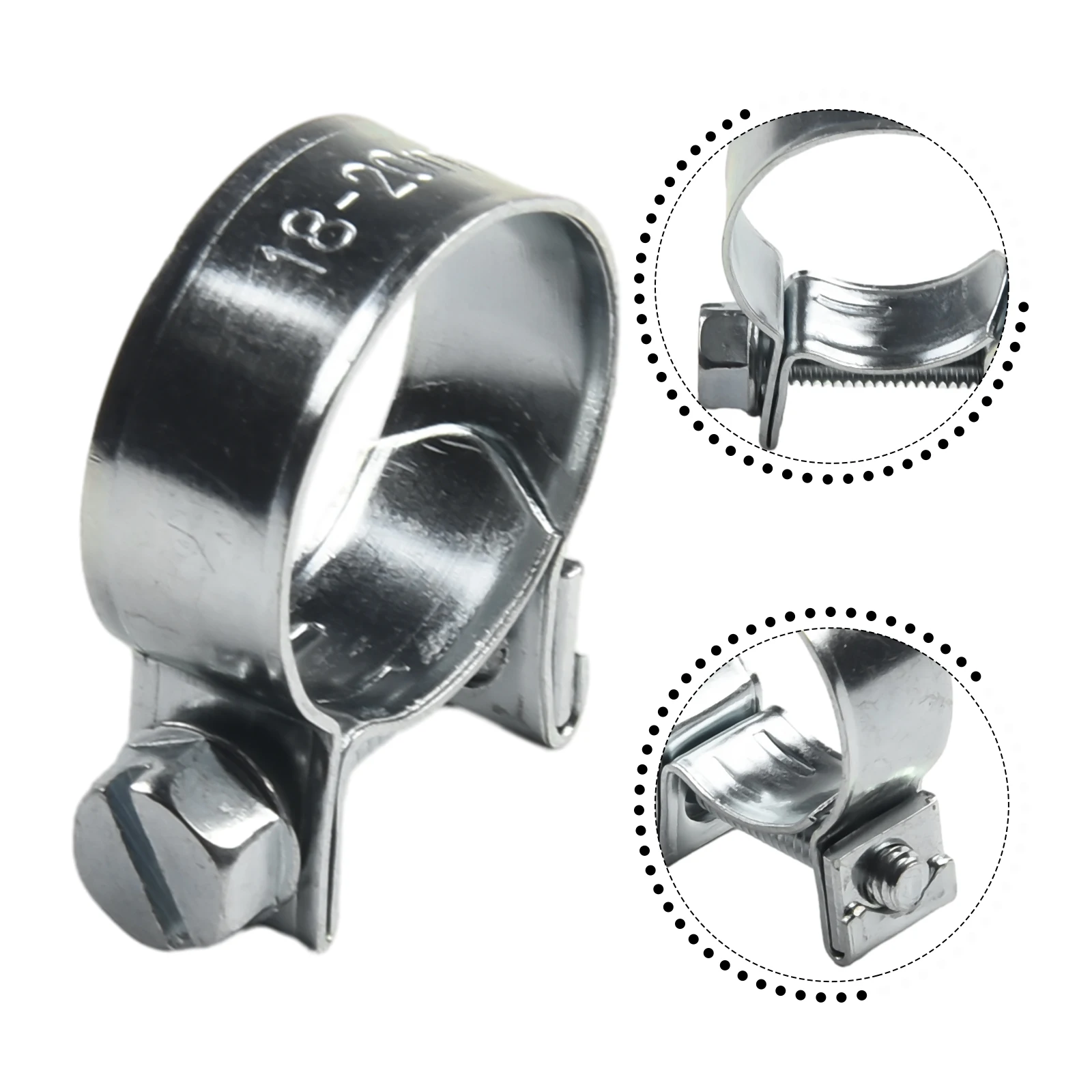 10PCS Hose Clips Fuel Line Jubilee Clamp Diesel Petrol Pipe Coolant Radiator Tube Clamp Carbon Steel Fastener Household Tools