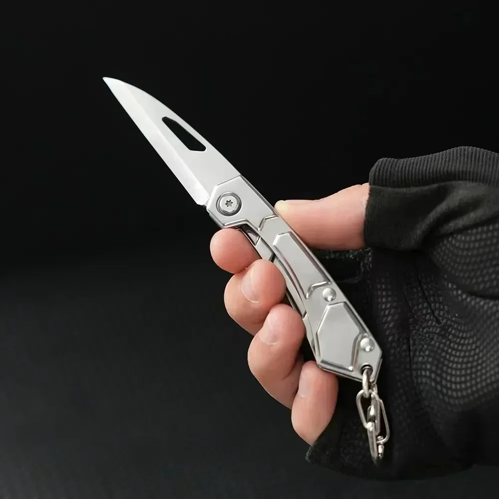 Stainless Steel Folding Knife Fruit Paring Vegetable Cutter Utility Knife Pocket Knife for Cooking Kitchen Accessories
