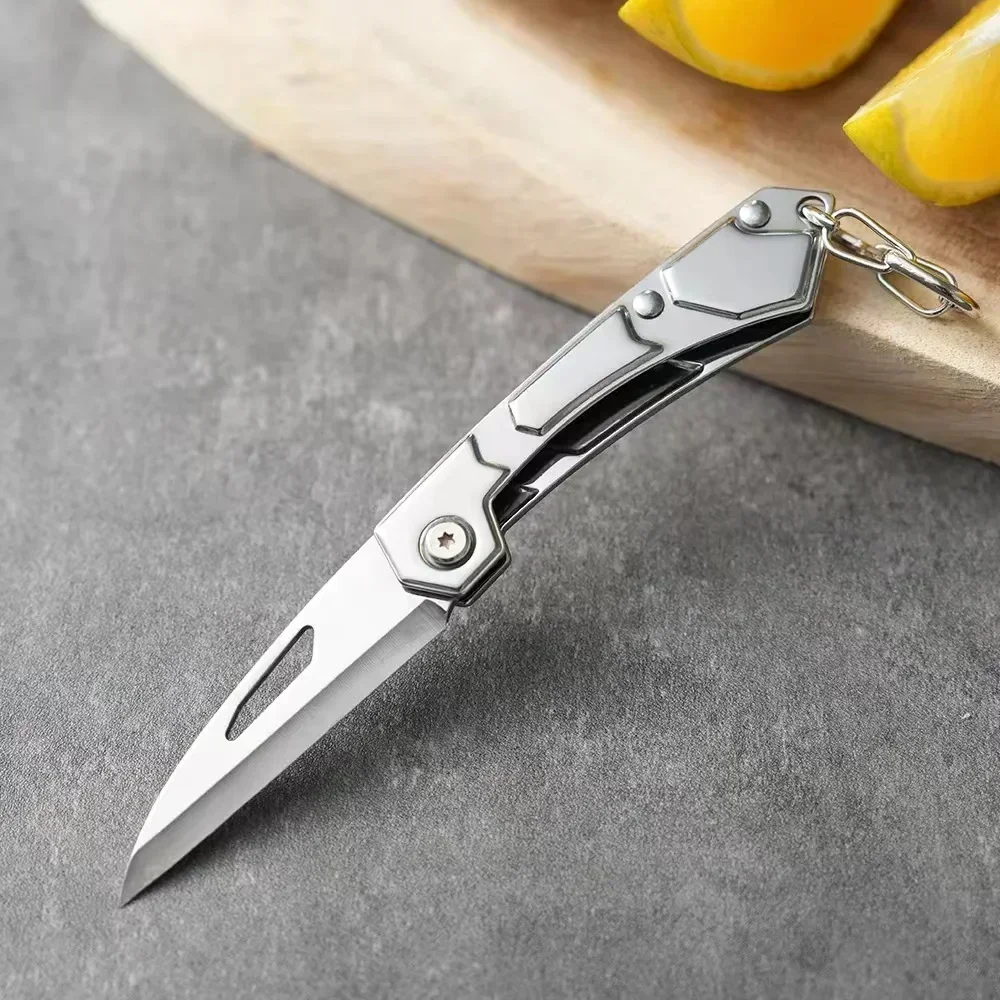Stainless Steel Folding Knife Fruit Paring Vegetable Cutter Utility Knife Pocket Knife for Cooking Kitchen Accessories