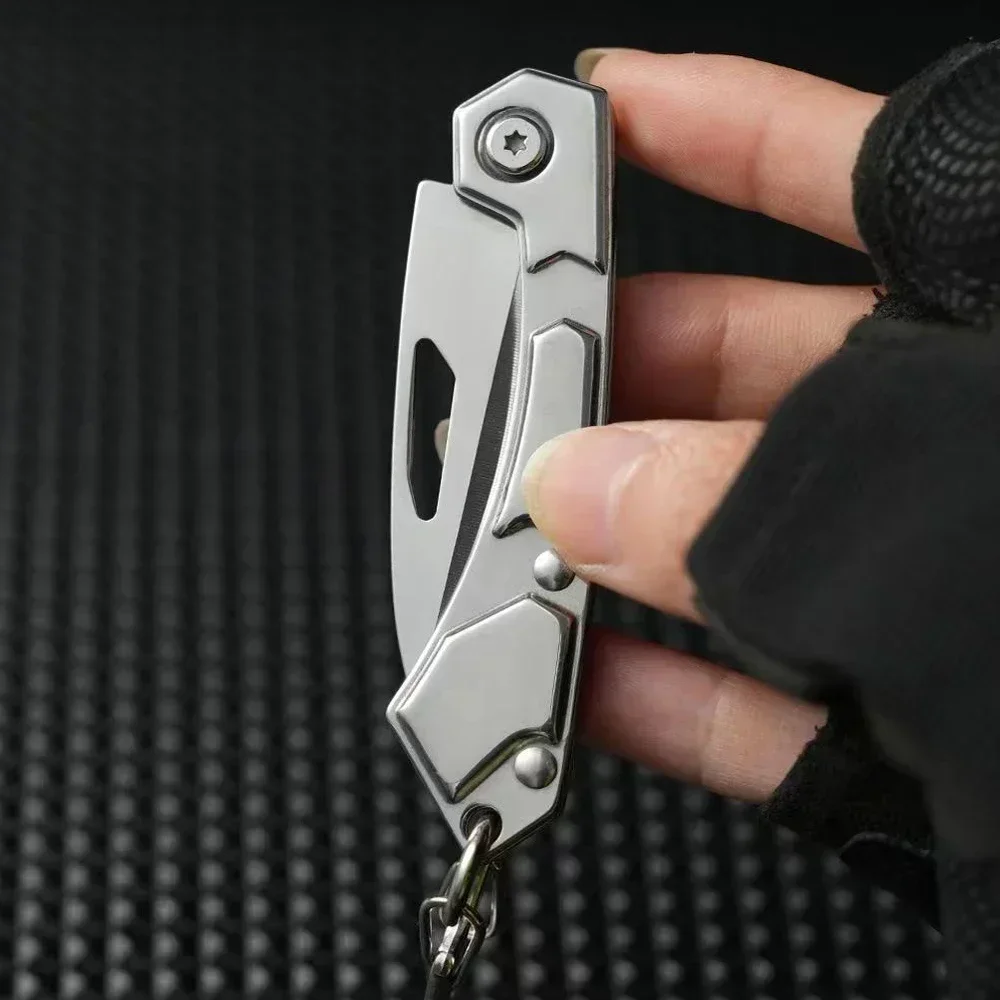 Stainless Steel Folding Knife Fruit Paring Vegetable Cutter Utility Knife Pocket Knife for Cooking Kitchen Accessories
