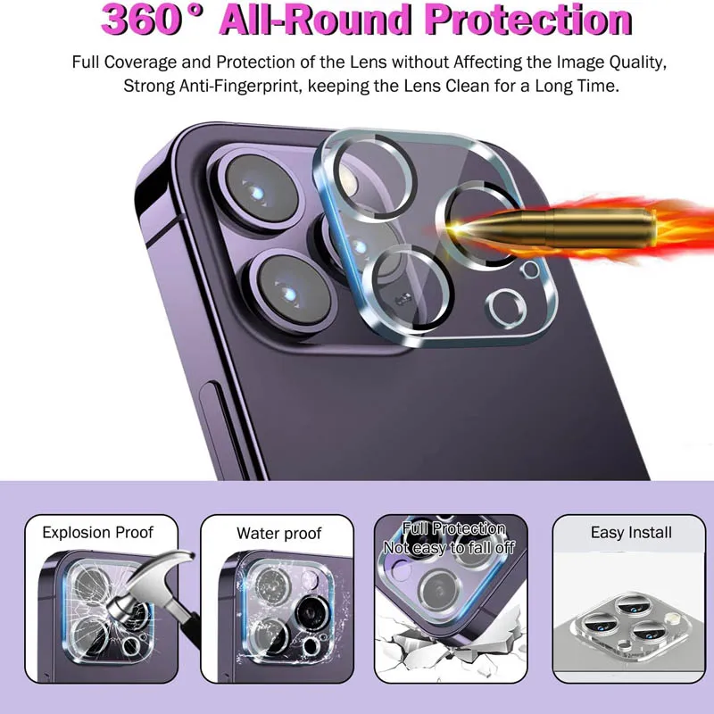 Camera Lens Protector for iPhone 16 17 18 11 12 13 14 15 Pro Max Protector Camara iPhone 15 Pro Accessories iPhone15 iPhone 14 pro max Lens Glass iPhone 15 Pro Max Lens Cover iPhone 13 Pro Camera Film iPhone 15Pro
