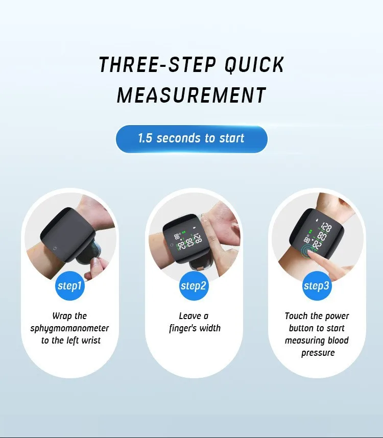Rechargeable Wrist Blood Pressure Monitor Medical English Voice Digitlal Tensiometro Health Sphygmomanometer Tonometer