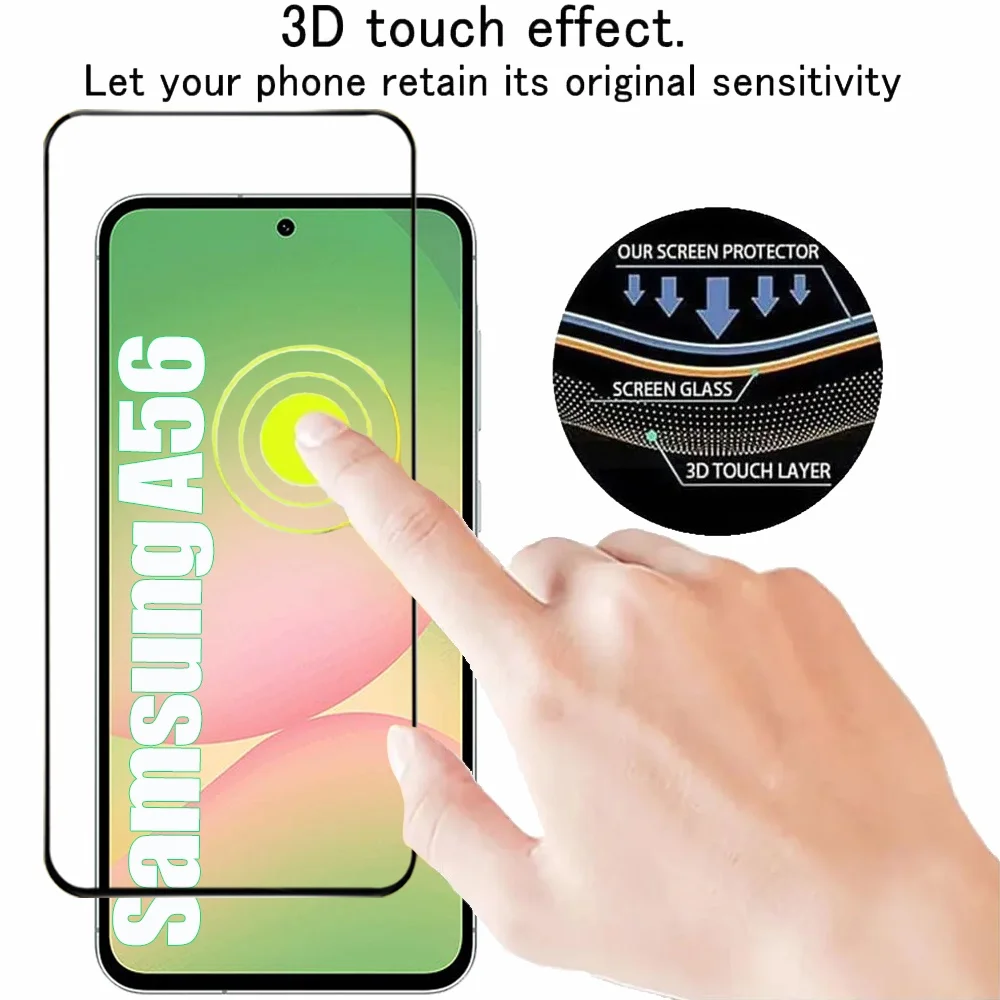 2/4PCS Cristal Templado For Samsung Galaxy A56 A55 A54 A53 Tempered Glass For Samsung A18 A17 A27 A37 A57 A36 A26 A16 Screen Protector Samsung S26 S25 S24 Ultra Phone Protective Film