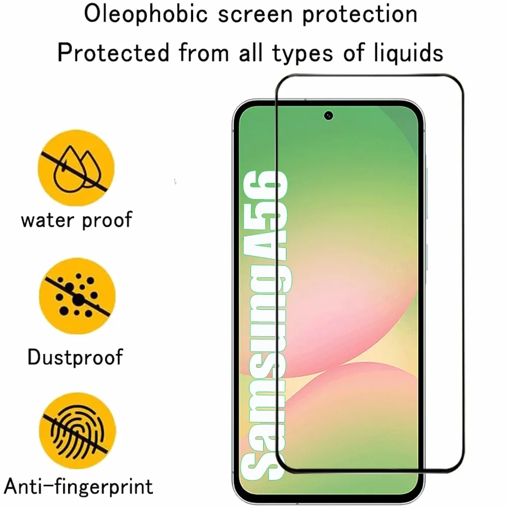 2/4PCS Cristal Templado For Samsung Galaxy A56 A55 A54 A53 Tempered Glass For Samsung A18 A17 A27 A37 A57 A36 A26 A16 Screen Protector Samsung S26 S25 S24 Ultra Phone Protective Film