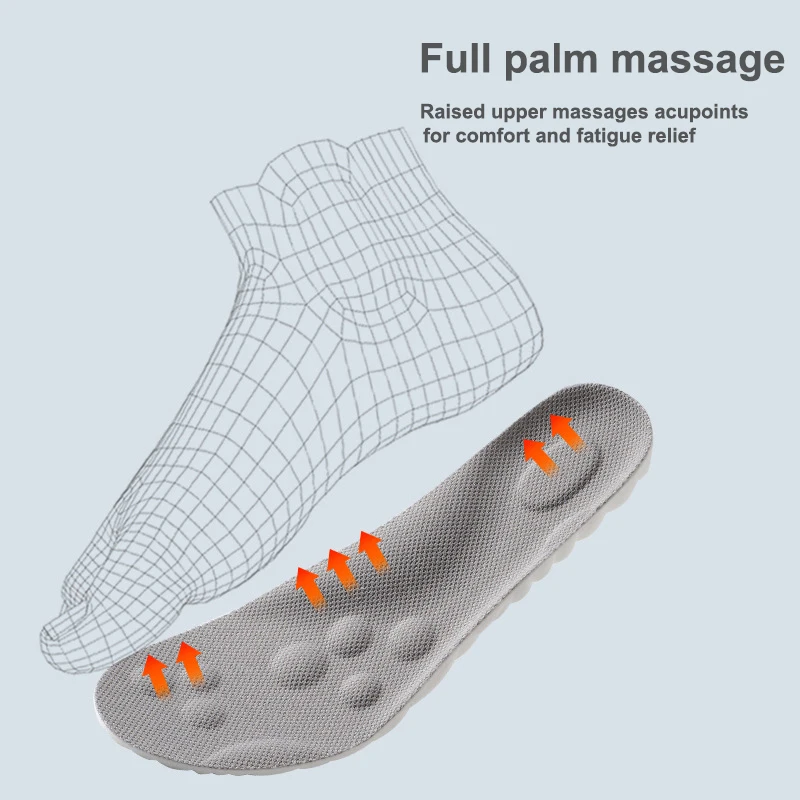 1Pair/2Pairs/4Pairs High Elasticity Latex Sport Insoles Soft Shoe Pads Arch Support Orthotic Insoles Breathable Deodorant Insole