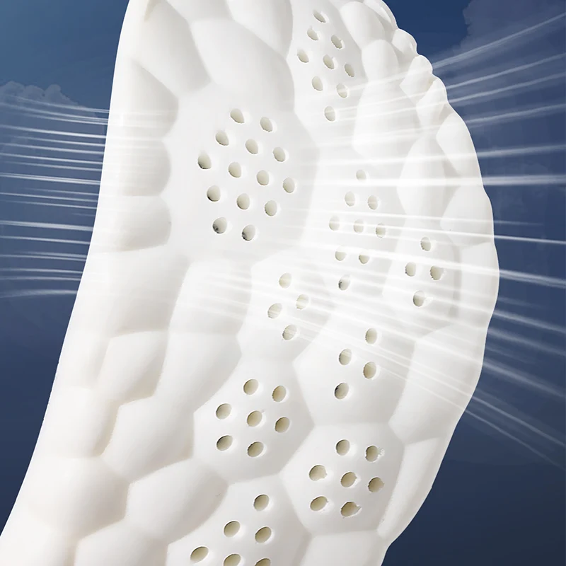 1Pair/2Pairs/4Pairs High Elasticity Latex Sport Insoles Soft Shoe Pads Arch Support Orthotic Insoles Breathable Deodorant Insole