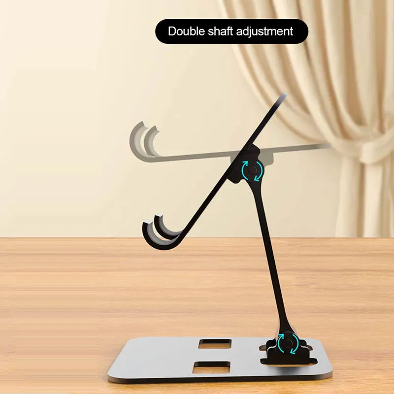 Portable Aluminum Alloy Phone Tablet Holder For iPad MiPad Samsung Tab MatePad Stand Mount Adjustable Flexible Mobile Stand