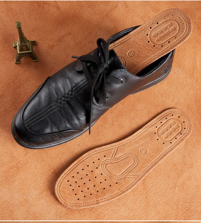1 Pair Cowhide Insoles For Shoes Men Comfortable Deodorant Casual Leather Insole Feet Quality Genuine Leather Flats Shoe Sole