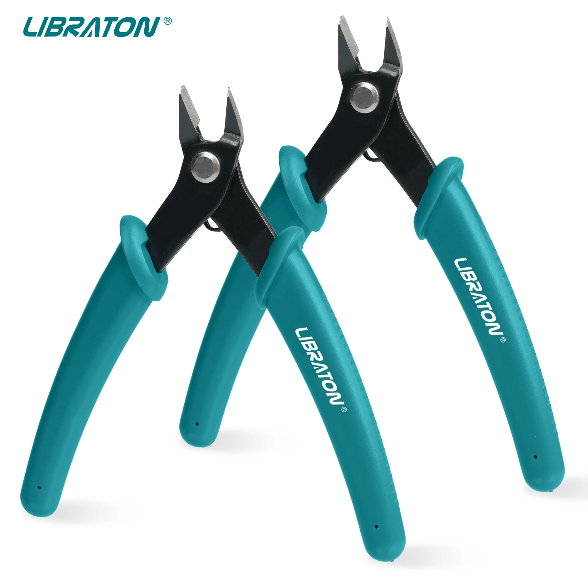 LIBRATON Micro Wire Cutter Precision Electronics Flush Cutter and Side Cutting Pliers Clean Cut for Model Jewelry Model Kits