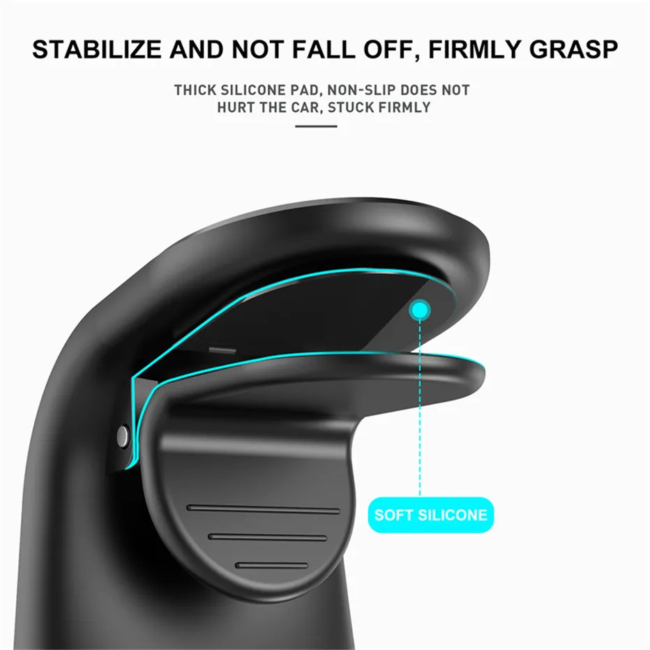 Magnetic Car Phone Holder Air Vent Clip Mount 360 Rotation Mobile Bracket GPS Cell Phone Stand in Car For IPhone Samsung Huawei