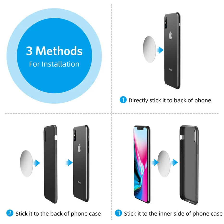Magnetic Car Phone Holder Air Vent Clip Mount 360 Rotation Mobile Bracket GPS Cell Phone Stand in Car For IPhone Samsung Huawei
