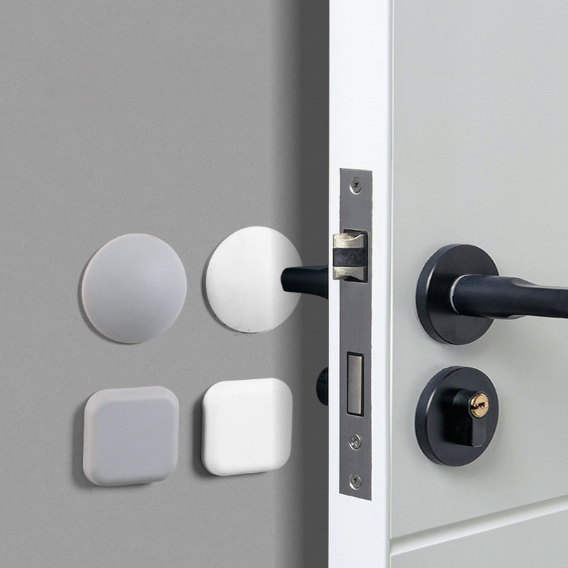 Door Stop Nordic Safety Supplies Silicone Self-adhesive Door Stopper Wall Protection Buffer Protective Plug Home