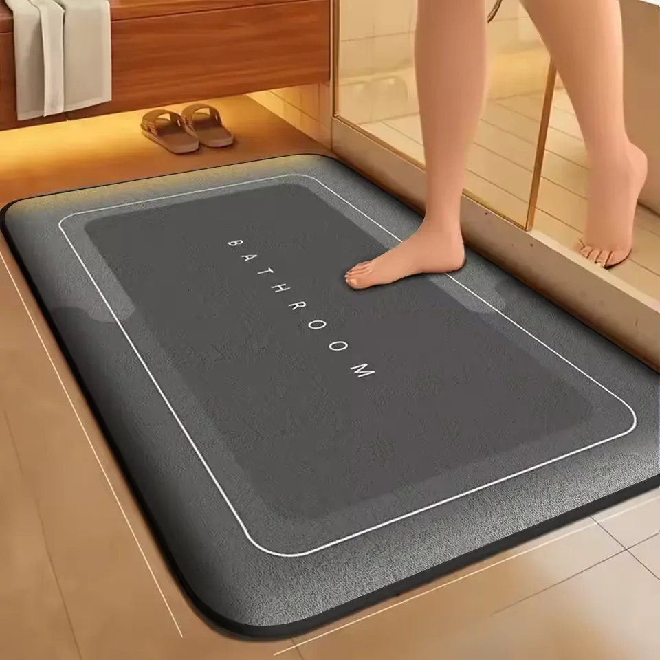 Super absorbent floor mat, super absorbent bath mat, super anti slip coral velvet bathroom floor mat, door mat