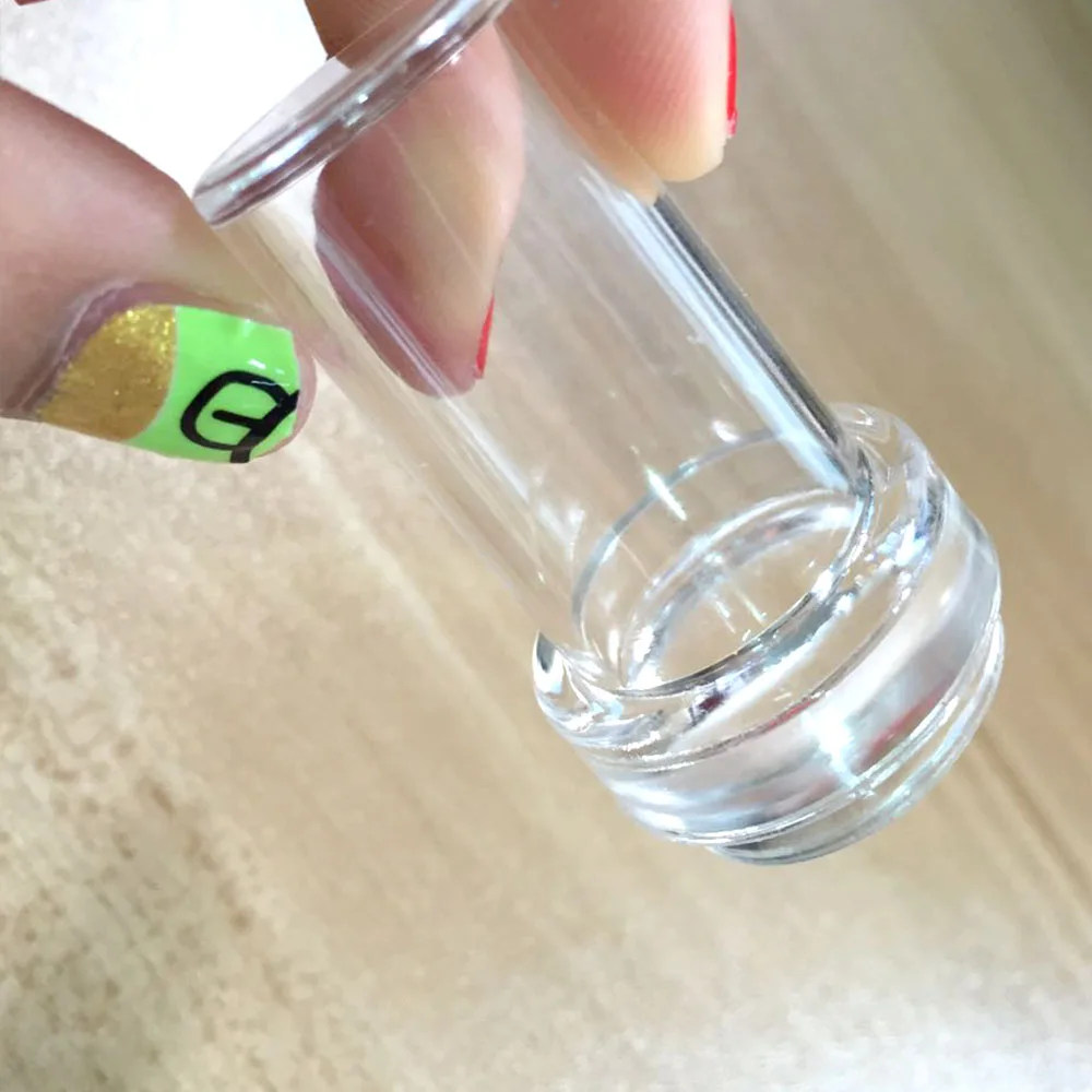 1pc Transparent Silicone Nail Art Stamping Kit French Design For Manicure Plate Stamp Polish Seal Two Side Stamper Scraper Tools